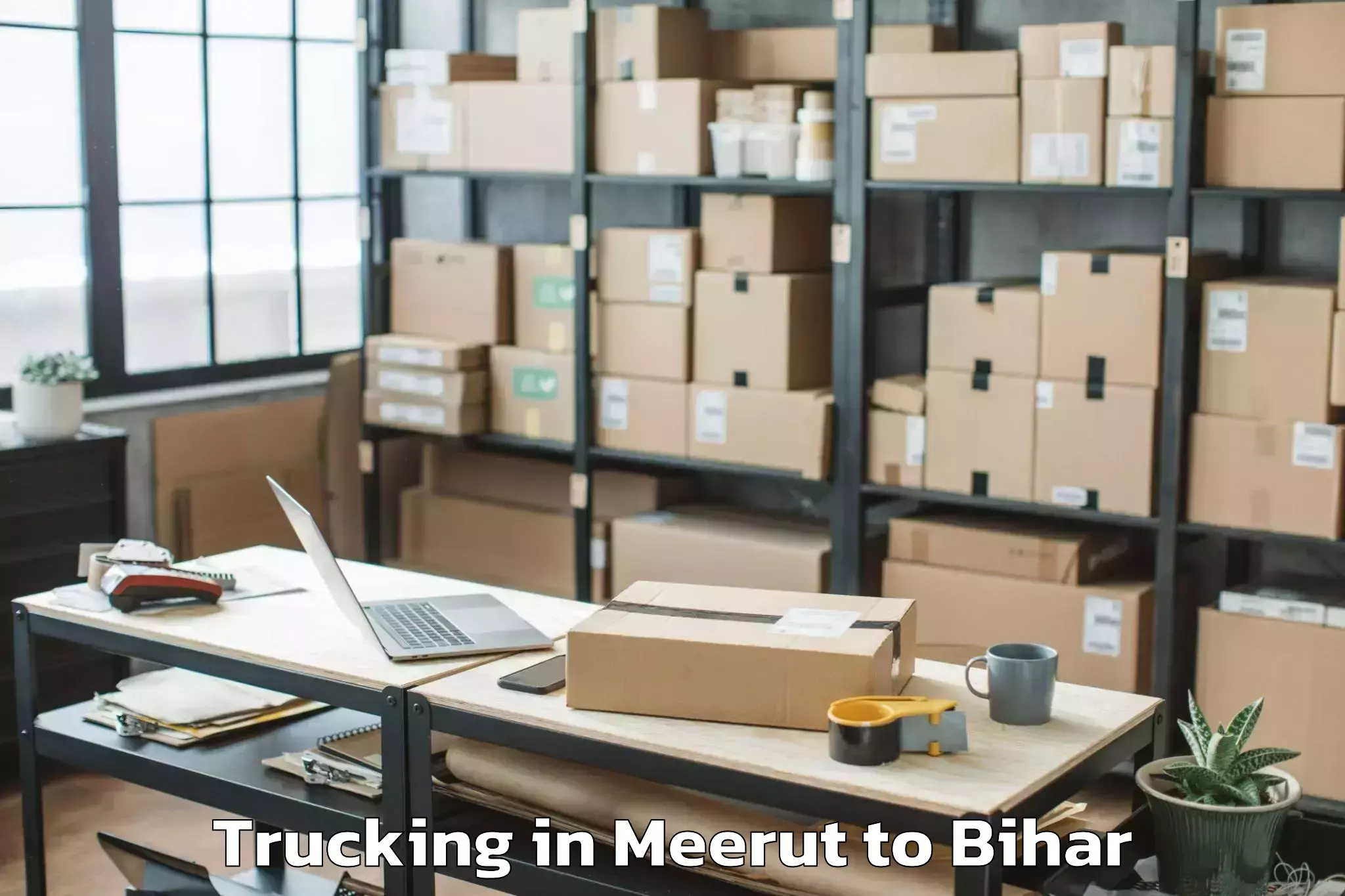 Top Meerut to Saharsa Trucking Available